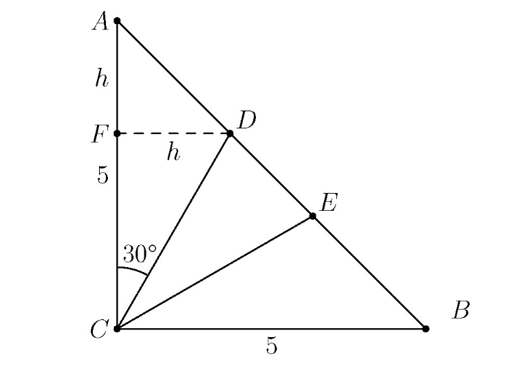 The isosceles right triangle. Topics in trigonometry