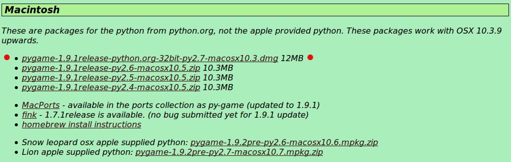 install pygame for python in mac
